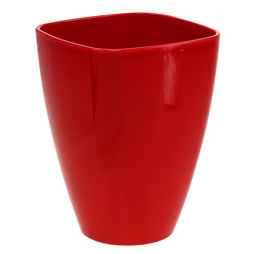 Floristik24 Vaso de orquídea brilhante Ø12,5cm vermelho, 1 un.