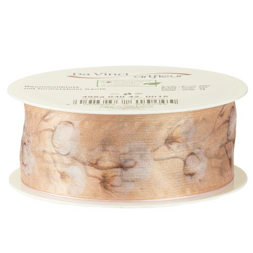 Itens Fita de organza flores de algodão fita decorativa rosa 40mm 15m