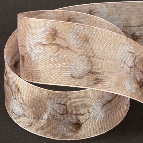 Itens Fita de organza flores de algodão fita decorativa rosa 40mm 15m