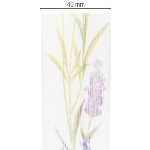 Itens Fita de organza, fita de chiffon, fita decorativa, lavanda, 40mm, 20m