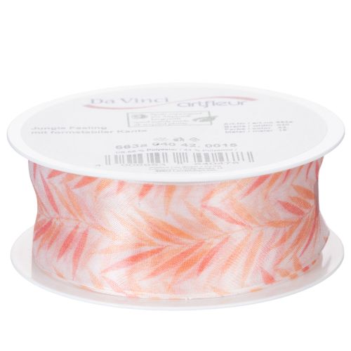 Itens Fita de organza, fita de chiffon, laranja-floresta, 40mm, 15m