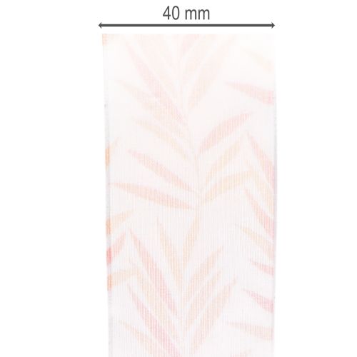 Itens Fita de organza, fita de chiffon, laranja-floresta, 40mm, 15m