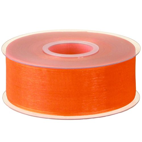 Itens Fita de organza fita de presente fita laranja ourela 40mm 50m