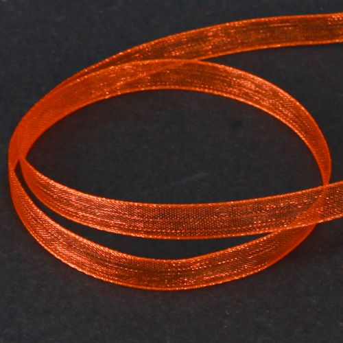 Itens Fita de organza fita de presente fita laranja ourela 6mm 50m
