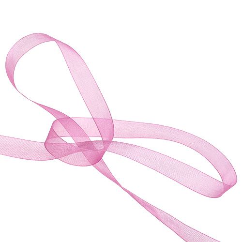 Floristik24 Fita de organza beringela 15mm 50m