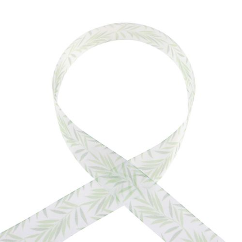 Itens Fita de organza fita de chiffon fita de plantas verdes 40mm 15m