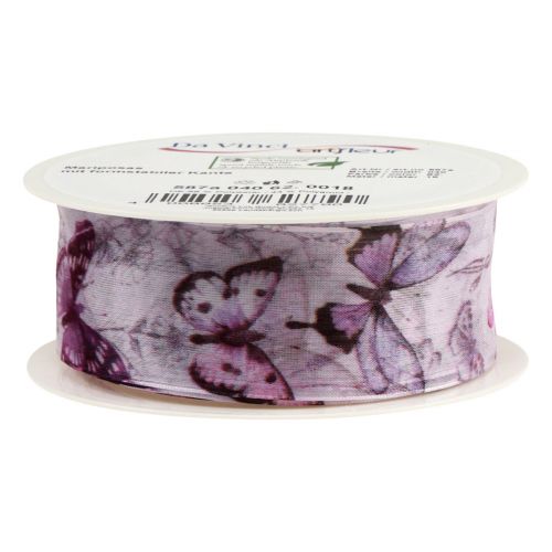 Itens Fita de organza fita de chiffon borboletas roxas 40mm 18m