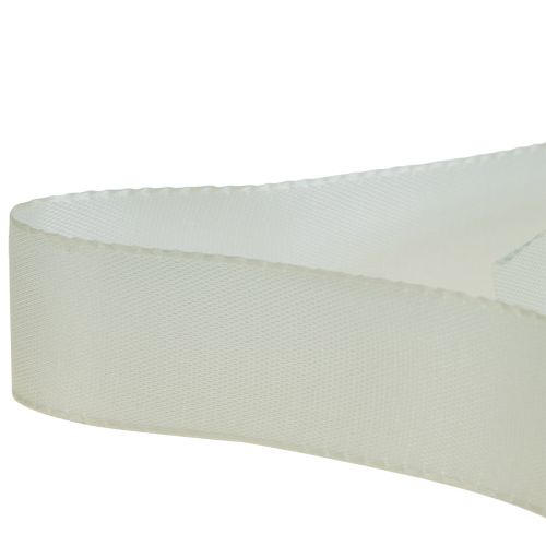 Floristik24 Fita decorativa fita de presente fita creme ourela 25mm 3m
