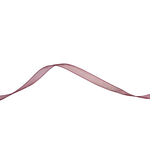 Fita de organza Fita de nylon Bordeaux 6mm 50m