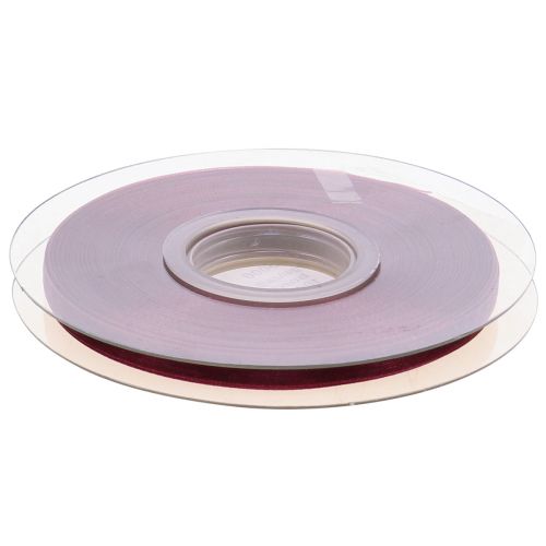 Floristik24 Fita de organza Fita de nylon Bordeaux 6mm 50m
