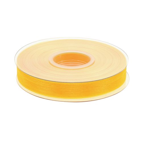 Itens Fita de organza fita de presente fita amarela ourela 15mm 50m