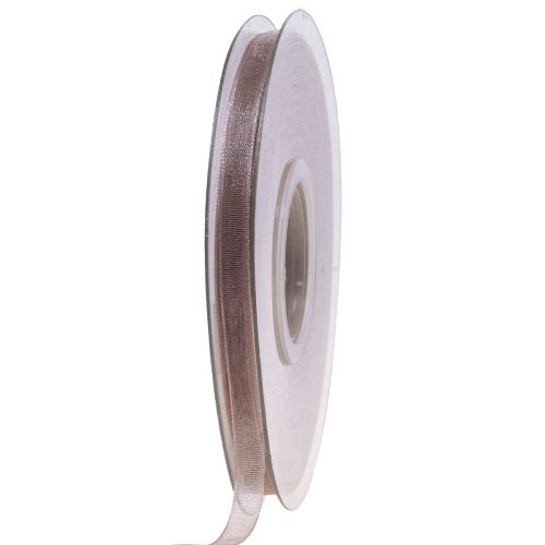 Itens Fita de organza fita de presente fita bege borda tecida taupe 6mm 50m