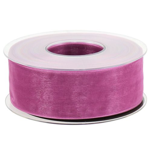 Itens Fita de organza beringela 40mm 50m