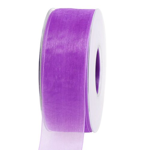 Itens Fita de organza com ourela 4cm 50m roxo