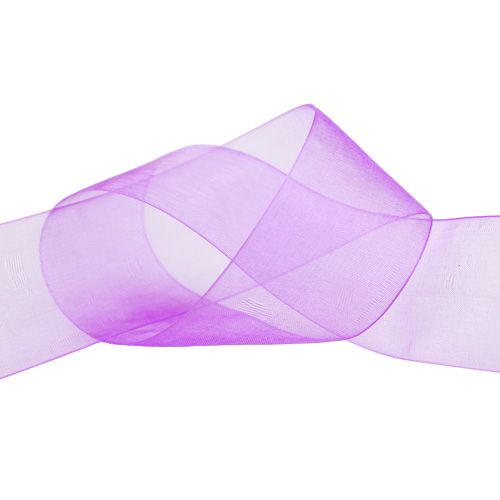 Itens Fita de organza com ourela 4cm 50m roxo