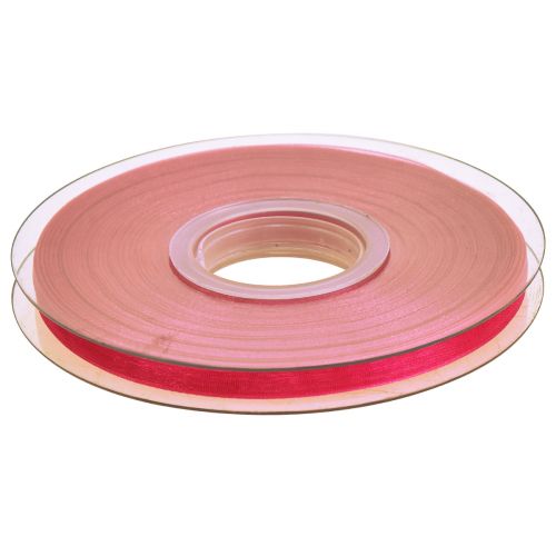 Itens Fita de organza fita de presente fita rosa ourela 6mm 50m