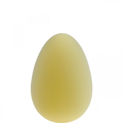 Ovo de páscoa ovo de plástico amarelo claro flocado 25cm
