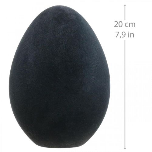 Itens Ovo de Páscoa para decoração ovo de plástico preto flocado 20cm