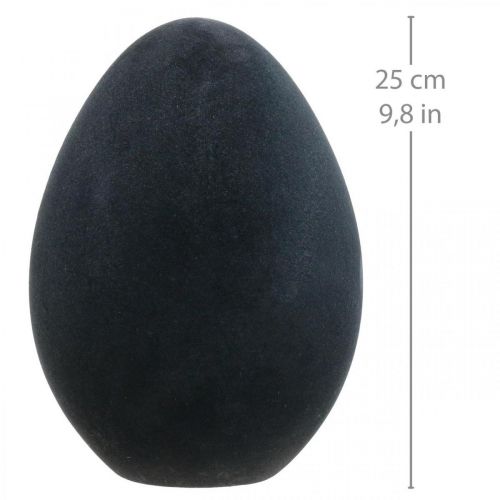 Itens Ovo de Páscoa plástico decoração ovo preto flocado 25cm