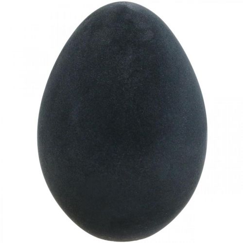 Ovo de Páscoa ovo de plástico preto decoração de Páscoa flocado 40cm