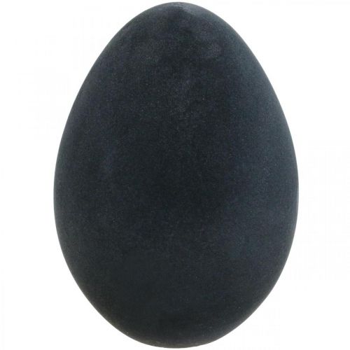 Floristik24 Ovo de Páscoa de plástico ovo preto decoração de Páscoa flocado 40cm