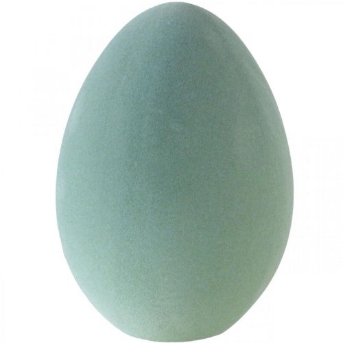 Ovo de páscoa grande verde acinzentado ovo verde decoração de páscoa flocado 40cm