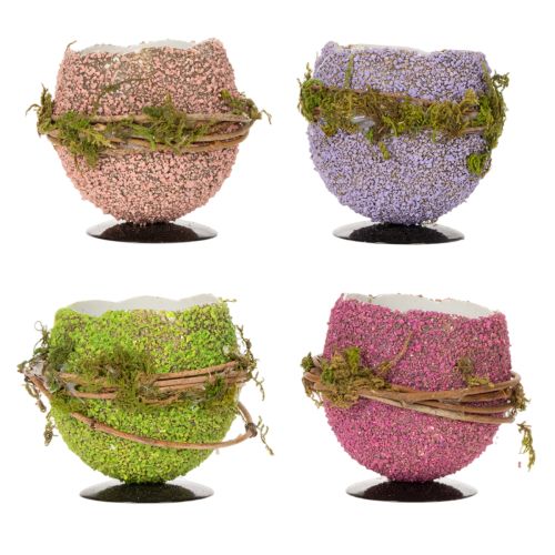 Itens Tigela decorativa em formato de ovo de Páscoa para decoração de mesa na primavera ou na Páscoa, 9 cm, conjunto de 4 peças