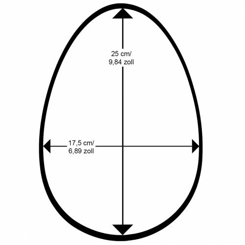 Floristik24 Ovo de páscoa cinza H25cm ovo flocado decoração de páscoa