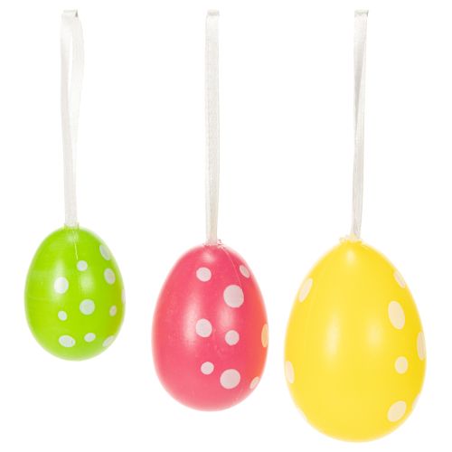 Itens Ovos de Páscoa para pendurar, cores sortidas, 6 cm, 12 unidades