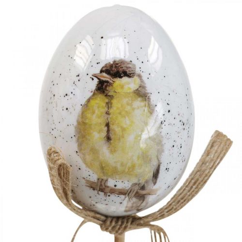 Floristik24 Ovos de Páscoa bujão de flor de plástico decoração de Páscoa H6cm 6uds