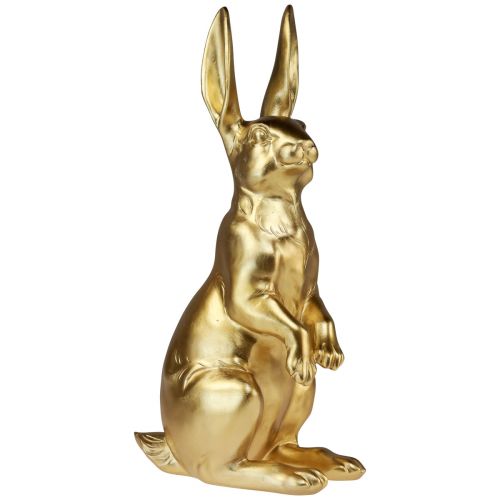 Coelhinho da Páscoa decorativo coelhinho dourado para decoração de Páscoa em pé Alt.42cm