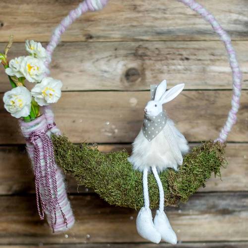Itens Coelhinho da Páscoa afiado assento de coelho figura de 20 cm decoração de Páscoa Páscoa 4 unidades