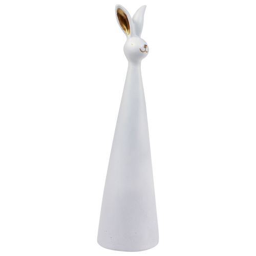 Floristik24 Coelhinho da Páscoa ouro branco Coelhinho decoração de Páscoa Ø10cm Alt.42cm