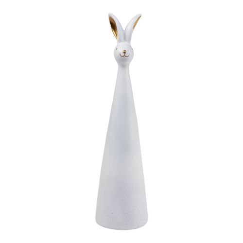 Floristik24 Coelhinho da Páscoa ouro branco Coelhinho decoração de Páscoa Ø10cm Alt.42cm