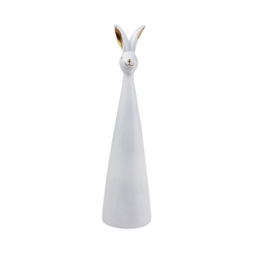 Floristik24 Coelhinho da Páscoa ouro branco Coelhinho decoração de Páscoa Ø7cm Alt.27,5cm