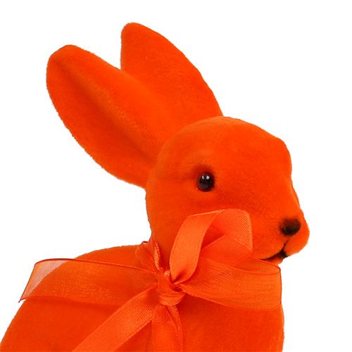 Floristik24 Coelhinho da páscoa sortido 15cm flocado 4pcs