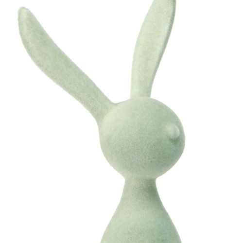 Itens Decoração de coelho da Páscoa Coelho sentado flocado – 2ª escolha – Verde marrom 36cm 3 unidades