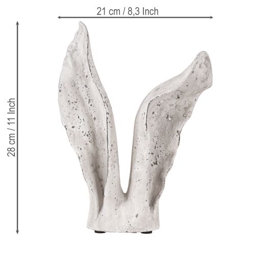 Floristik24 Decoração de coelho da Páscoa orelhas de coelho cinza/branco shabby chic h29cm