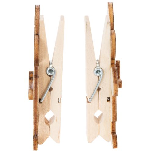 Itens Clipes decorativos de coelhinho da Páscoa, enfeites de madeira rosa e branco, 7,5 cm, 4 peças