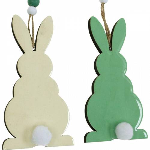 Itens Coelhinhos da Páscoa para pendurar, enfeites de primavera, pingentes, coelhinhos decorativos verdes, brancos 3 unidades