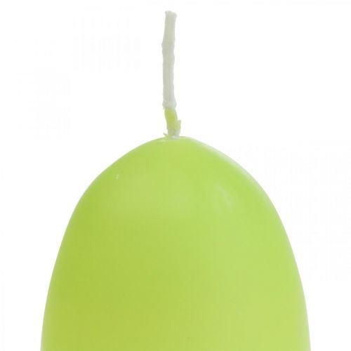 Floristik24 Velas de Páscoa forma de ovo, velas de ovo de Páscoa lima Ø4.5cm A6cm 6uds