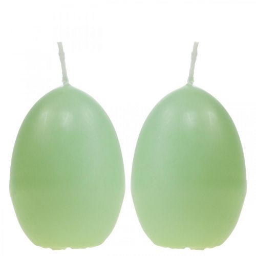 Velas de Páscoa forma de ovo, velas de ovo Verde Páscoa Ø4.5cm A6cm 6uds