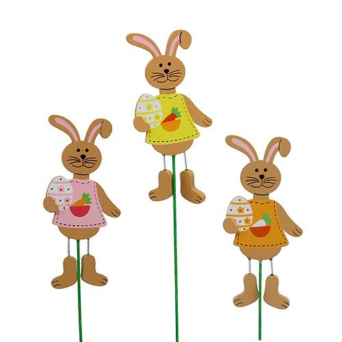 Coelhos de Páscoa com ovo 12cm C29cm 15 un