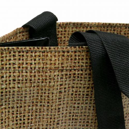 Floristik24 Saco de compras com alças Plástico natural 40 × 20 × 40cm