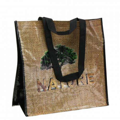 Saco de compras com alças Plástico natural 40 × 20 × 40cm