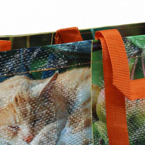 Floristik24 Saco de compras com alças de piquenique de plástico 45×20×44cm
