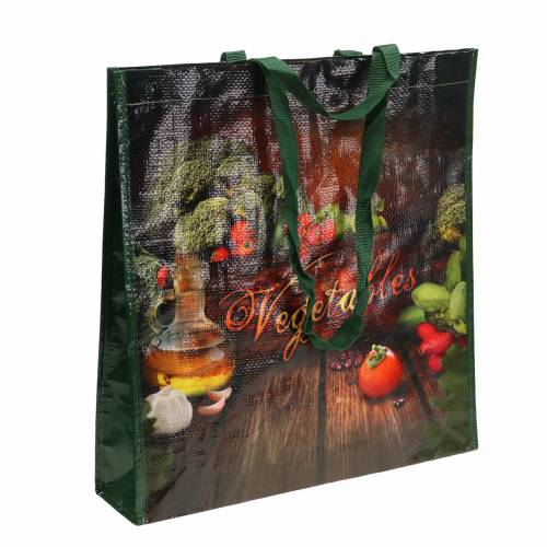 Itens Saco de compras com alças Legumes plástico 38 × 10 × 39cm