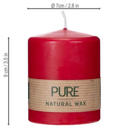 Itens Encomende a vela de cera natural PURE para criar um ambiente relaxante na sala de estar (9 cm).