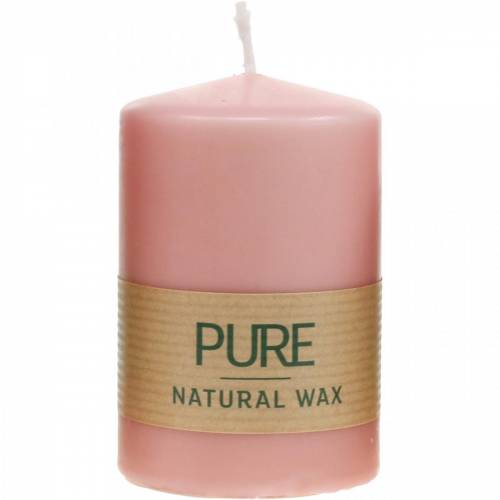Itens Vela pilar PURA 90/60 vela decorativa rosa vela de cera natural sustentável decoração