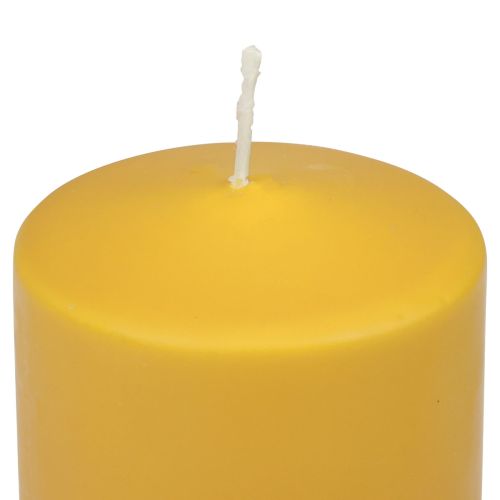 Itens Vela pilar PURE amarelo mel Velas Wenzel 130/70mm